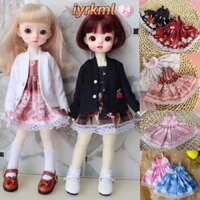 Iyrkml793 Búp Bê Quần Áo Thanh Lịch, Váy Ren Búp Bê Thời Trang, Mini DIY Phụ Kiện Handmake Công Chúa Không Tay Váy Cho Búp Bê 1 / 6 BJD 30cm