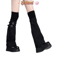 Iyrkml793 Chân Ấm Áp, Khóa Da Tất Ống Cao Màu Trơn, Giữ Ấm Bông Tai Kẹp Giày Dệt Kim Quà Tặng