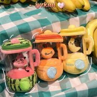 Iyrkml793 Máy ép trái cây Đồ chơi sang trọng, Đồ chơi máy xay sinh tố hoạt hình dưa hấu / cam / chuối, Mặt dây rút vui nhộn Túi xoay Mặt dây chuyền Đồ chơi nhồi bông Quà tặng trẻ em