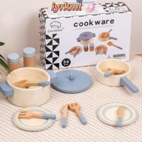 Iyrkml793 Mô Phỏng Đồ Chơi Nhà Bếp, Nồi Nồi Chảo Đồ Chơi Giáo Dục Bằng Gỗ, Ngộ nghĩnh Giả Vờ Chơi Nhà Nấu Ăn Giáo Dục Sớm Đồ Dùng Nhà Bếp Nhập Vai Đầu Bếp