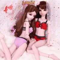 Iyrkml793 Quần áo đi biển mùa hè, Bikini đồ bơi búp bê Mini thời trang, Phụ kiện DIY chất lượng cao Đồ bơi tắm búp bê đa phong cách cho búp bê 1 / 3 BJD 60cm