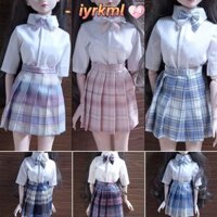 Iyrkml793 Váy Quần Áo Mini, Phụ Kiện Đồ Chơi Váy Đồng Phục Đại Học Mini, Phong Cách Đại Học Nhiều Màu Búp Bê JK Váy Cho Búp Bê 1 / 3 BJD Búp Bê 60cm