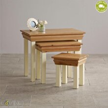 Bộ bàn xếp lồng Canary gỗ sồi