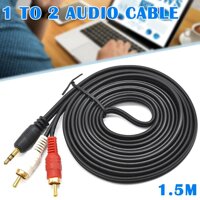 Jack 3.5 MM Đực ra AV 2 ĐẦU RCA Đực Nhạc Stereo Âm Thanh Cáp Dây AUX cho Mp3 Pod Điện Thoại TIVI loa âm thanh 1.5 M/5 M/10 M