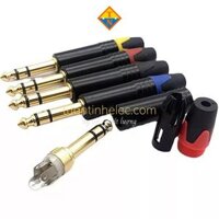 Jack cắm 6 ly stereo 3 khấc hàn dây, đầu mạ vàng loại tốt 1 cái phụ tùng âm thanh