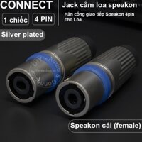 Jack cắm loa Speakon cổng cái 4 pin nhân đồng mạ bạc 1 chiếc - Speakon female solder connector 4pin