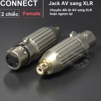 Jack canon cái sang AV hoa sen 1 cặp - RCA sang XLR