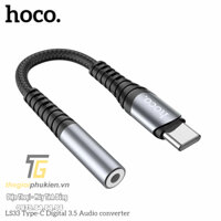 Jack, cáp chuyển đổi cổng tai nghe Type-C sang 3.5mm cho iPhone, iPad, Samsung… chính hãng HOCO LS33