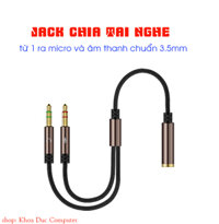 Jack chia tai nghe ra micro và âm thanh từ 1 ra 2 chuẩn 3.5mm