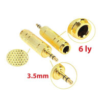JACK CHUYỂN ÂM THANH 6.5MM RA 3.5MM KIM LOẠI VÀNG