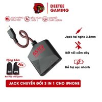Jack chuyển đổi 3 in 1 GS1iP Lightning sang 3.5mm kết hợp sạc nhanh hỗ trợ mic - Jack chuyển đổi gaming cho IP 8- 14