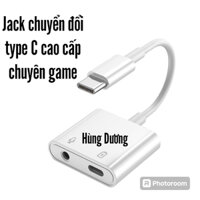 Jack chuyển đổi chia 2 cổng 3.5+Type C và Type C+Type C có sạc nhanh PD 3.0 60w mic cực ngon