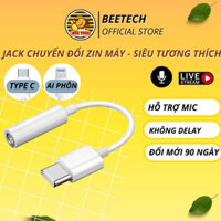 Jack chuyển đổi cổng sạc, cổng chuyển tai nghe zin bóc máy chân type c và chân dẹt cho iP - Beetech thanh shop