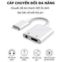 Jack Chuyển Đổi ,Jack Chia Cổng Sạc + Tai Nghe Có Hỗ Trợ Míc Cho IP7,7 Plus,8,8 Plus/X/Xr/Xs/Xsmax/1 - JCD_3.5&L