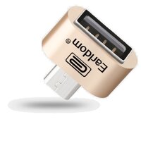 Jack Chuyển OTG Micro Sang Cổng USB EarlDom OT01-Hàng chính hãng - Vàng