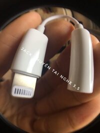 Jack chuyển Tai Nghe iPhone X/7/8 ZIN bóc máy- Lightning to 3.5mm Adapter