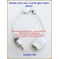 Jack Ultralink chia 1 ra 2 tai nghe/loa 3.5mm