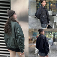 JACKET PILOT DEROSE - Áo Khoác Dù Pilot Bấm Nút Kim Loại Có Khoá Kéo 2 Chiều Tay Nhúng (2 MÀU)