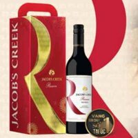 Jacob’s Creek Reserve Shiraz 14% vol 750ml hộp quà vang Úc