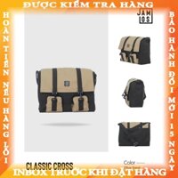 Jamlos Classic Cross - Túi đeo chéo thời trang nhiều ngăn đi học đi làm vải canvas vừa laptop 13inch A4  trangoc