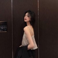 JANE Áo croptop hai dây kim sa Bạc ẢNH THẬT CUỐI  J0102 2021 ˇ