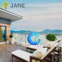 Jane Tượng Điêu Khắc Nghệ Thuật Đại Dương Cầu Chì Acrylic Trang Trí Nội Thất Nhà Ở Màu Xanh Dương