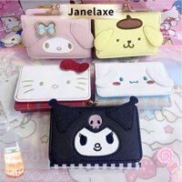 Janelaxe932 Kuromi Ví đựng tiền xu, Túi gấp Cinnamoroll Ví PU, Kawaii Kuromi Melody Ví đựng tiền xu Cô gái