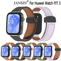 Jansin Dây Đeo Bằng Da Có Khóa Nam Châm Thay Thế Cho Đồng Hồ Thông Minh Huawei Watch FIT 3