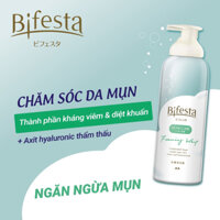 [JAPAN] Sữa rửa mặt dạng bọt sạch sâu dưỡng ẩm Bifesta Foaming Whip ACNE CARE 180G