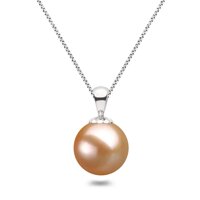 Japanese AAAA 6-13mm Pink Freshwater Cultured Pearl Pendant Necklaces for Women 16-18 Inch Silver Necklace Pendants - Orien Jewelry