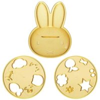 【JAPAN】Skater Miffy Character Curry Rice Mold Set, Rice Shape and Vegetable Exclusion Type, 3 Piece Set, Made in Japan LCR3-A