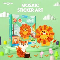 Jar Melo Khảm & Tranh Gắn Đá, 8 Miếng Dán Động Vật Theo Số Hàng Thủ Công Bộ Sơn Bằng Miếng Dán Sách Cho Trẻ Em Từ 3-5 4-8 tuổi, bao gồm Thỏ Cá Mèo, v.v. Chuyến đi đường dành cho trẻ em Essen