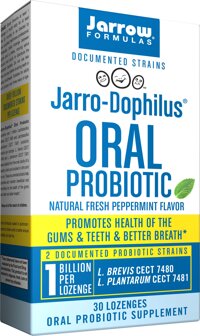 Jarro-Dophilus Oral Probiotic, 1 Billion Per Lozenge, 30 Lozenges, Peppermint (Cool Ship, Pack of 3)