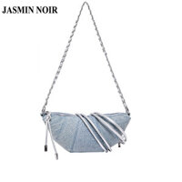 Jasmin NOIR Denim Túi Đeo Vai Nữ Dây Xích Mùa Hè Đeo Ngang Túi Đeo Ngang Túi Xách