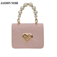 Jasmin NOIR Ngọc Trai Dây Xích Khóa Da PU Nữ Túi Xách Thông Thường Túi Đeo Ngang