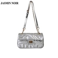 Jasmin noir Túi Xách Da pu Có Khóa Dây Xích Nhỏ Nhắn Giản Dị Dành Cho Nữ