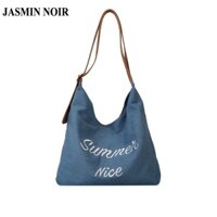 Jasmin noir Túi Xách denim In Chữ Thời Trang Cho Nữ
