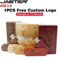 Jaster (1 CÁI Logo miễn phí) Ổ đĩa Flash USB 3.0 bằng gỗ 128GB Quà tặng đám cưới Thẻ nhớ 64GB Đĩa U có hộp gỗ Ổ đĩa bút 32GB 16GB Chụp ảnh Flashdrive 8GB