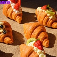 Javier Mô Phỏng Bánh Mì Croissant Bền Chụp Ảnh Sân Khấu Đạo Cụ Màn Hình Cửa Sổ Trang Trí
