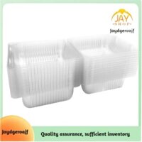 [Jaydgeroajf] Set 100 Hộp Đựng Bánh Phô Mai / Bánh Tráng Miệng Trong Suốt