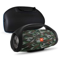 JBL Boombox Portable Bluetooth Waterproof Speaker Bundle with divvi! Molded Hardshell Speaker Case - Camouflage
