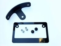 JBSporty ♤ Harley Davidson V-Rod ♤ Half Moon License Plate Bracket and Plate Frame ♧ 1/2" Shock Mount ♧ V Rod VROD Night Rod