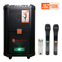 JBZ 1006 – Loa Kéo Di Động Bass 3 Tấc, Tặng Kèm 2 Micro