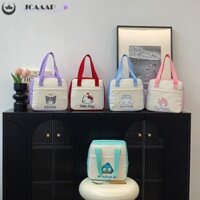 Jcaaap Mới Sanrio Hello Kitty Hộp Cơm Trưa Kawaii Hangyodon Dung Tích Lớn Sinh Viên Kuromi My Melody Cinnamoroll Cách Nhiệt Túi Bento Gdo