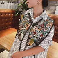 Jcaaap Nữ Thêu Vai Khăn Choàng Quấn Hoa Áo Sơ Mi Giả Cổ Trang Trí Gdo