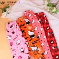 Jcaaap Sanrio Hello Kitty Bộ Đồ Ngủ Hoạt Hình Kuromi Flannel Quần Bộ Đồ Ngủ Quần Dài Thường Ngày Nhà Quần Halloween Quà Tặng Giáng Sinh Gdo