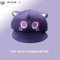 Jcaaap Trò Chơi Genshin Tác Động Mèo Cosplay Hình Bát Giác Mũ Unisex Trẻ Em Người Lớn Lang Thang Balladeer Mũ Nồi Phụ Kiện Gdo
