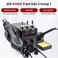 JCD 750W/220V máy khò nhiệt&mỏ hàn 2 trong 1 8586D Cho Điện Thoại Di Động BGA SMD PCB IC Trạm hàn khò