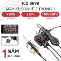 JCD 8898 750W máy khò nhiệt & mỏ hàn thiếc 2 trong 1 có điều chỉnh nhiệt độ để sửa chữa SMD BGA IC