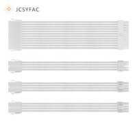 Jcsyfac PSU ATX 24Pin Cáp Nối Dài Nylon Bện 8-pin 6 + 2pin Dây 24-pin Bo Mạch Chủ Mở Rộng Cho Máy Tính Vỏ PC Bộ Cáp Nguồn Mới